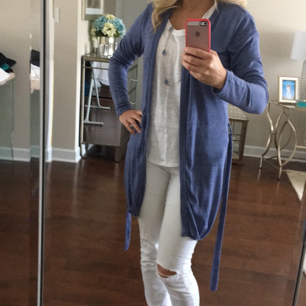 Cardigan with a belt